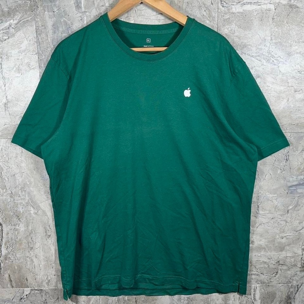 Apple Computers Employee Staff Logo Green T-Shirt - Men's‎ XL Workwear